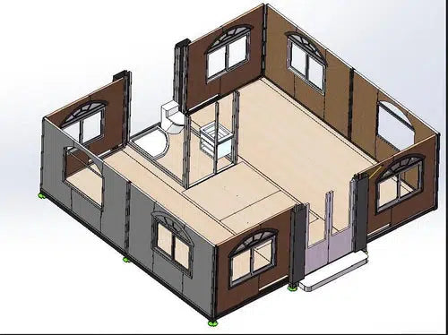 19x20 FT Prefab House | 2 Bedroom 1 Bathroom Expandable Tiny Home | Modern Modular Container Home